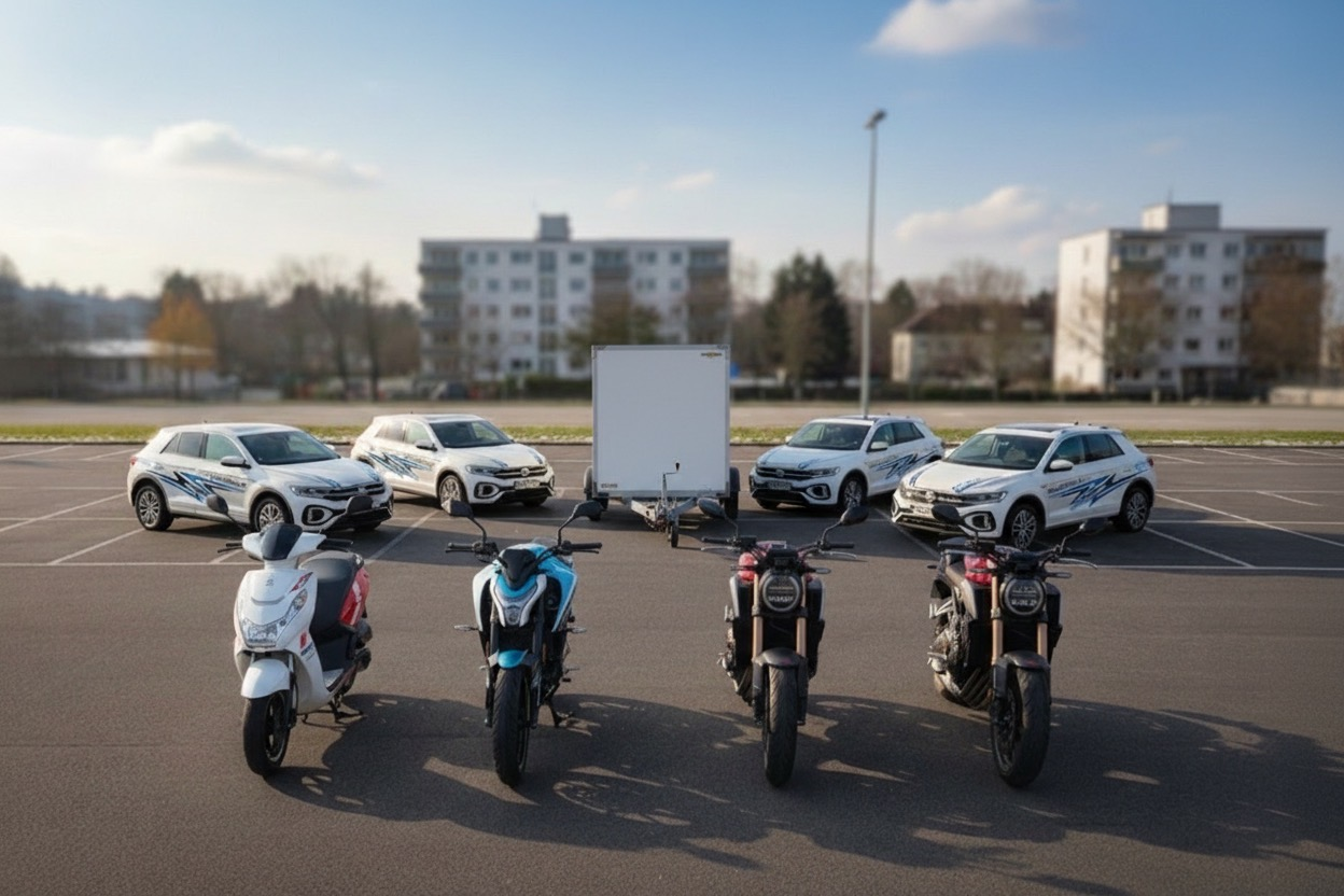 Unsere modernen Fahrschulfahrzeuge – PKW und Motorräder
